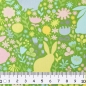 Preview: Baumwolle Ostern | HAPPY EASTER Hase Wiese | Grün